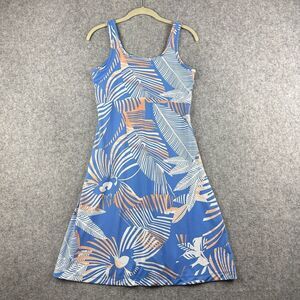 Columbia PFG Frezzer III Tank Dress Womens S Blue Tropical Hawaiian Performance